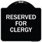 Signmission Reserved for Clergy Heavy-Gauge Aluminum Architectural Sign, 18" x 18", BW-1818-23214 A-DES-BW-1818-23214 - alternate 1